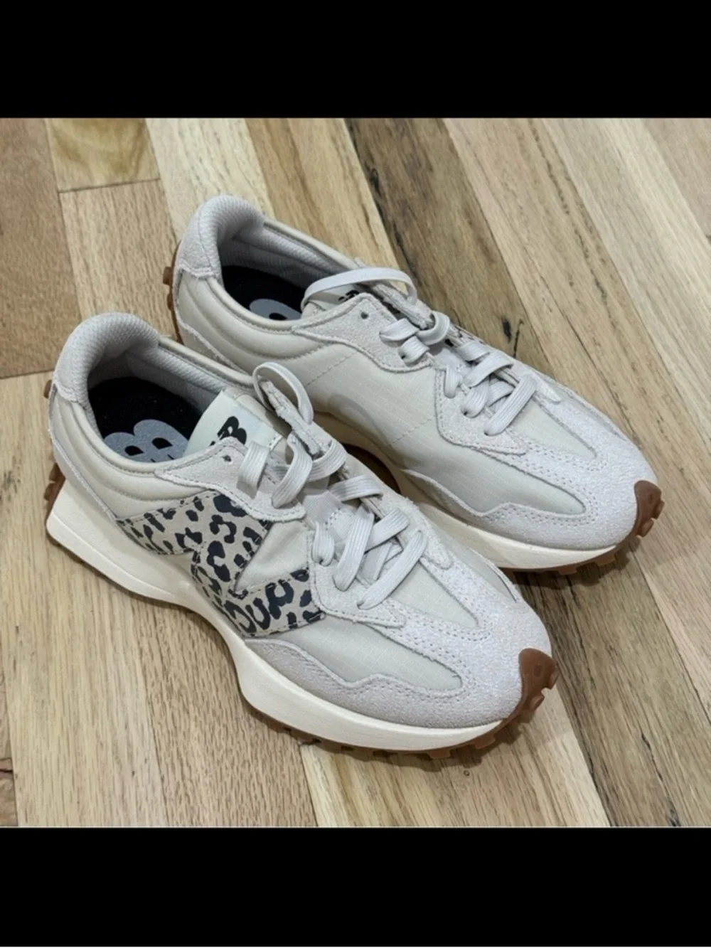 New Balance 327 Sneakers Linen/Sea Salt/Leopard - Picture 5 of 6